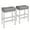 Grey, variant on Bar Stools, Set of 2 Bar Chairs, Saddle Barstools with Curved Surface for Kitchen, Dining Room, Cafe, Black