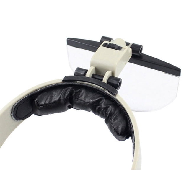 Lupa de cabeza 2x, 3,8x, 4,5x y 5,5x. Cuatro pares de gafas LED con múltiples lentes.