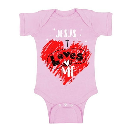

Baby T Shirts For 18M - Baby 6 - 12 - 18 24 Months - Jesus Loves Me Short Sleeve Bodysuit