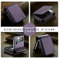 thumbnail image 5 of SaniMore for Samsung Galaxy Z Flip 4 Wallet Case, RFID Blocking PU Leather Kickstand Credit Slots Flip Folio Protective Case, Double Magnetic Clasp Durable Shockproof Cover for Z Flip 4, Purple, 5 of 7