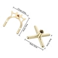 thumbnail image 2 of ETHZZLE 2Pcs Cross Shape Billiards Pole Bracket Copper Golden Stability Billiards Games Billiards, 2 of 8