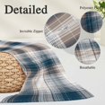 thumbnail image 3 of Blue Brown Plaid Body Pillow Covers, Modern Abstract Striped Gingham Checked Soft Throw Pillow Cases with Invisible Zipper, Decorative Pillowcase Pillows Protectors for Sofa Bed Couchair 20"x54", 3 of 9