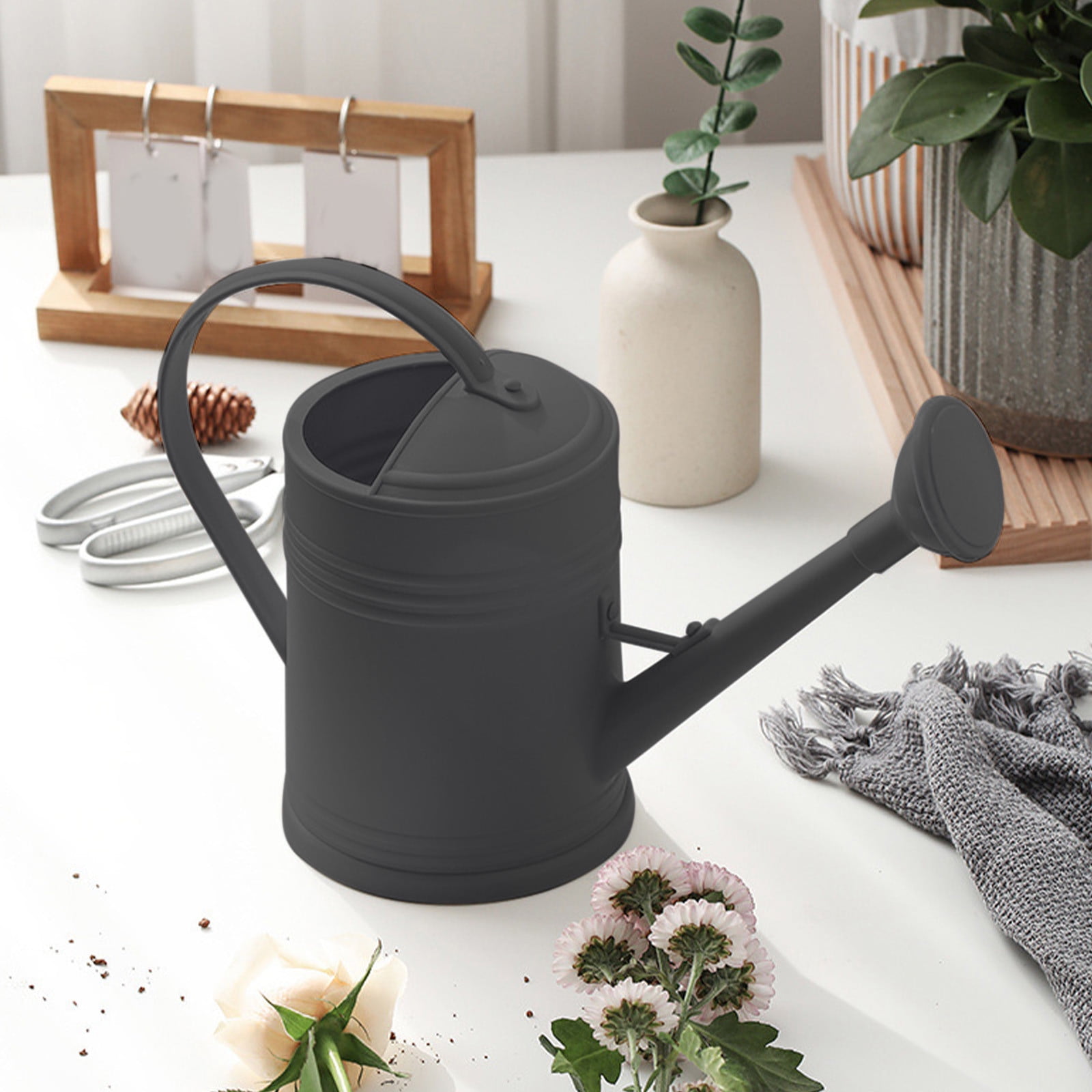 Long Spout Watering Can for Indoor Plants 2L Watering Kettle with Long Nozzle, Plastic Gardening Watering Can for Indoor Plants, Flower Wall Decor