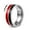 Black Red, variant on PAMTIER Fidget Spinner Ring for Anxiety Relief Men Women Spinner Rings Rotatable Stainless Steel Band with Black Red Spinning Stripes Size 10