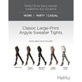 thumbnail image 2 of MeMoi Classic Large-Print Argyle Sweater Tights - Womens - Female (Medium/Large, Winter White), 2 of 12