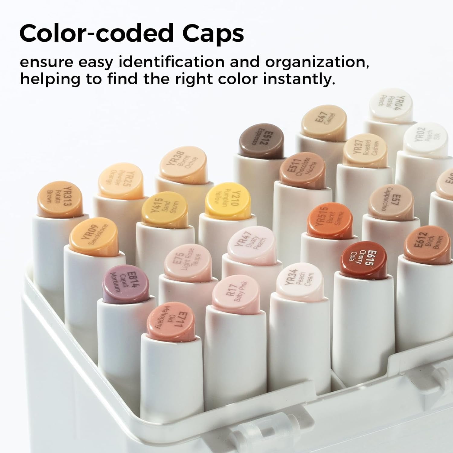 Alcohol Markers Skin Tone Marker Slim Broad and Fine Double Tipped Alcohol-based Marker Set for Artists Adults Coloring Professional Illustration, 24 Portrait Colors Kaala Markers Refillable