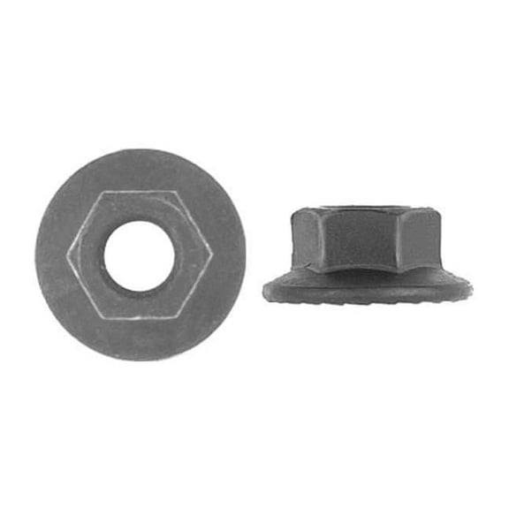 Flange Nut, M6-1.00, Steel, Not Graded, Phosphate, 16 mm Hex Wd, 7 mm Hex Ht, 100 PK