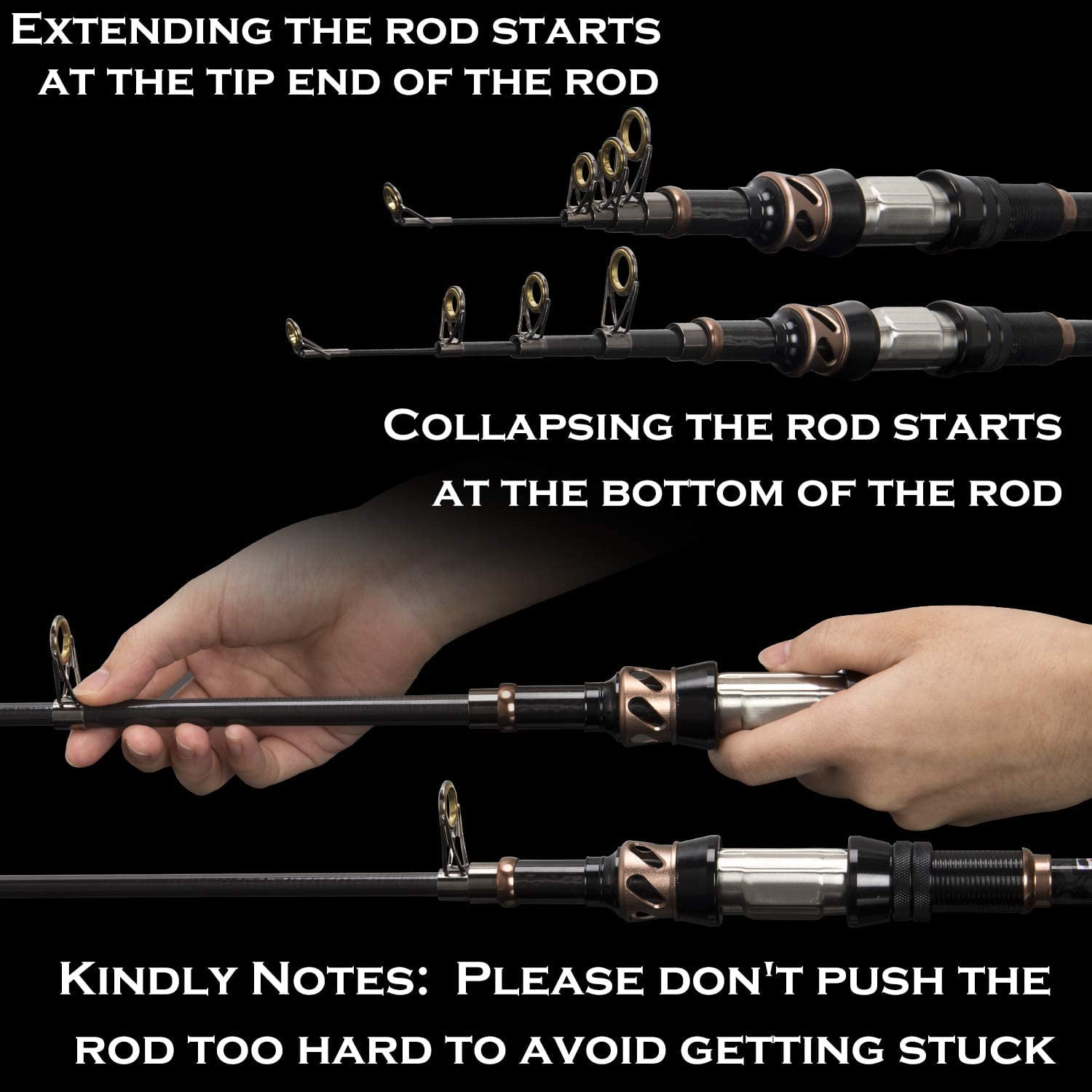 plusinno fishing rod and reel combos carbon fiber telescopic fishing pole