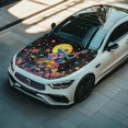 thumbnail image 3 of Uorisanigo Car Hood Cover Hood Covers for Cars SUV Sedan Soft Decoration Mushroom Frog Car Hoods Cover Protection Washable Elastic Easy to Install Cars Exterior Accessories, 3 of 7