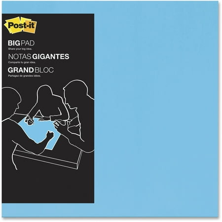 Post-it Super Sticky Big Notes, 22" x 22", Aqua Blue