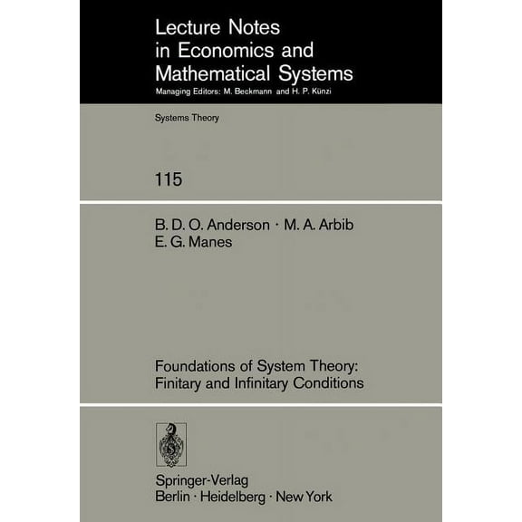 Lecture Notes in Economic and Mathematic Foundations of System Theory: Finitary and Infinitary Conditions, Book 115, (Paperback)