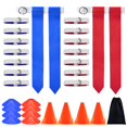 thumbnail image 1 of Set de fútbol americano con diseño de chicarry para 14 jugadores con banderas y conos, 1 of 7
