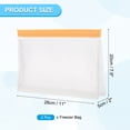 thumbnail image 2 of Uxcell Sac de Congélation Réutilisable 11"x2"x7.9", 2 Pcs Sacs de Stockage Alimentaire Étanches avec Fermeture Éclair pour Réfrigérateur Collation Légumes Fruits Glace pour une Fraîcheur Durable, Orange, 2 of 7