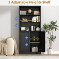 thumbnail image 5 of Bookshelf & Bookcase Set, Tiered Adjustable Storage Shelves, Book Shelf with Anti-Tipping Device, Modern Display Rack for Living Room, Bedroom, Office, 5 of 15