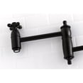 thumbnail image 3 of Kingston Brass KS3100AX Restoration Wall Mount Pot Filler Kitchen Faucet, Matte Black, 3 of 5