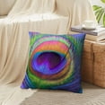 thumbnail image 4 of LALILO Throw Pillow Covers Peacock Feather Multicolored Exotic Cushion Cover 18" x 18", 4239 Pack, 4 of 6