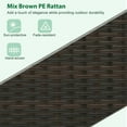 thumbnail image 4 of GVN 3 Pcs Patio Bar Set with Tempered Glass Tabletop-Brown, 4 of 6