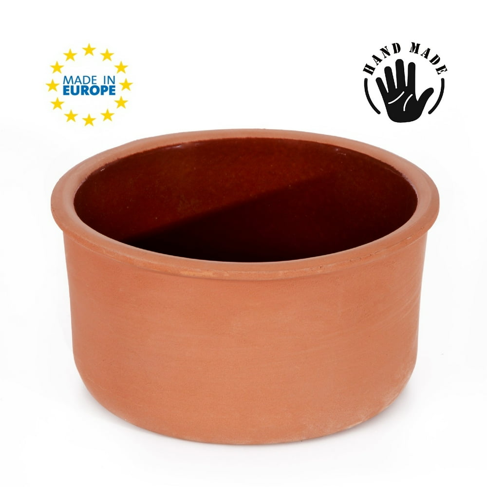 Earthen Clay Yogurt Pot, Glazed Terracotta Cookware, Clay Casserole