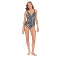 thumbnail image 5 of Women's Bal Harbour Crossover One-Piece Swimsuit Color: Guava Multi Size: 18, 5 of 5