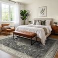 thumbnail image 3 of KUETH Modern 8x10 Area Rugs for Living Room, Non Slip Machine Washable Retro Rugs, Low Pile Chenille Print Rug for Bedroom, Dining Room, Home Office, 3 of 4