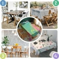 thumbnail image 4 of Colorful Tie Dye Pattern Rectangle Tablecloth 60"x84",Waterproof Polyester Rectangle Table Cloth, Wipeable Spillproof Polyester Tablecloth for Dining, Camping, Indoor and Outdoor, 4 of 5