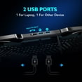 thumbnail image 4 of COOLCOLD Laptop Cooling Pad 5 Big Fans for 10-15.6 In Gaming Notebook Cooler,with 5 Height Adjustable, 2 Usb Ports, 4 of 6
