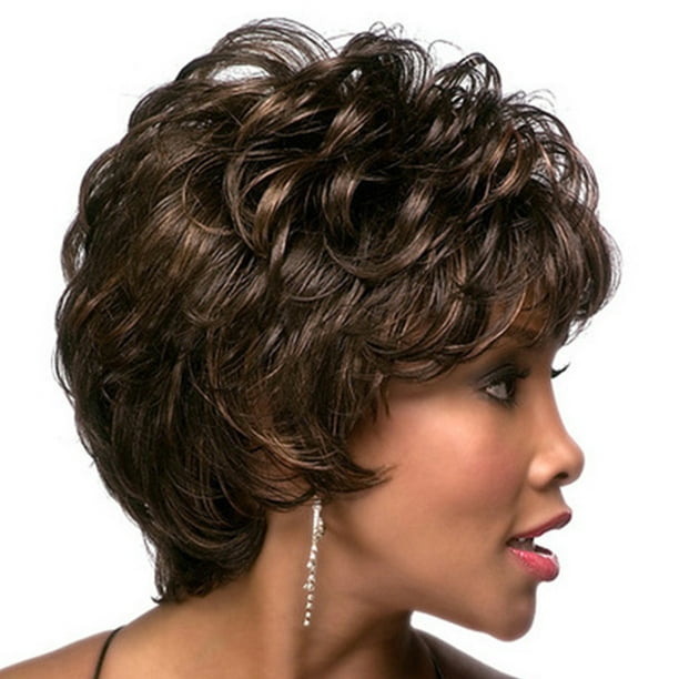 Image of Blunt Curly Hair with Accessories