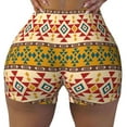 thumbnail image 2 of Picia Aztec Printed Workout Shorts for Women Seamless Scrunch Butt Lifting High Waisted Yoga Gym Booty Running Moisture-wicking Short Pants-Large, 2 of 9