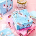 thumbnail image 5 of Unicorn Wrapping Paper Roll - Mini Roll - Unicorn/ Rainbow/Cloud Print for Birthday, Baby Shower - 17 x 120 inches - 3 Rolls (42.5 sq.ft.ttl.), 5 of 7