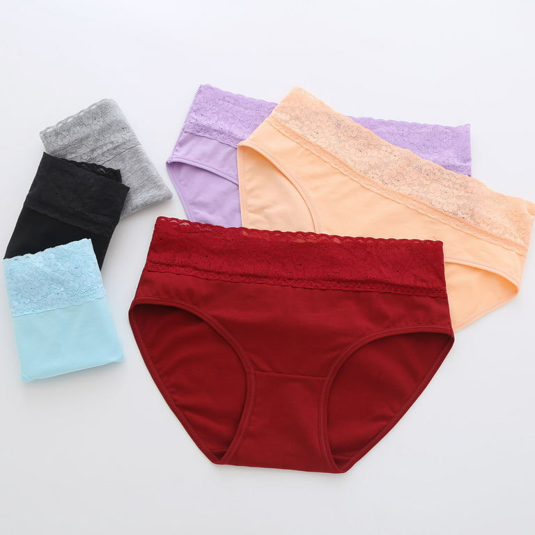CLZOUD Cheeky Plus Size Panties Knitting Cotton Womens Underwear