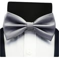 thumbnail image 3 of LAICAIW Mens Solid Color Double Fold Pre-tied Bow Tie and Pocket Square Cufflink Set with Gift Box, 3 of 5