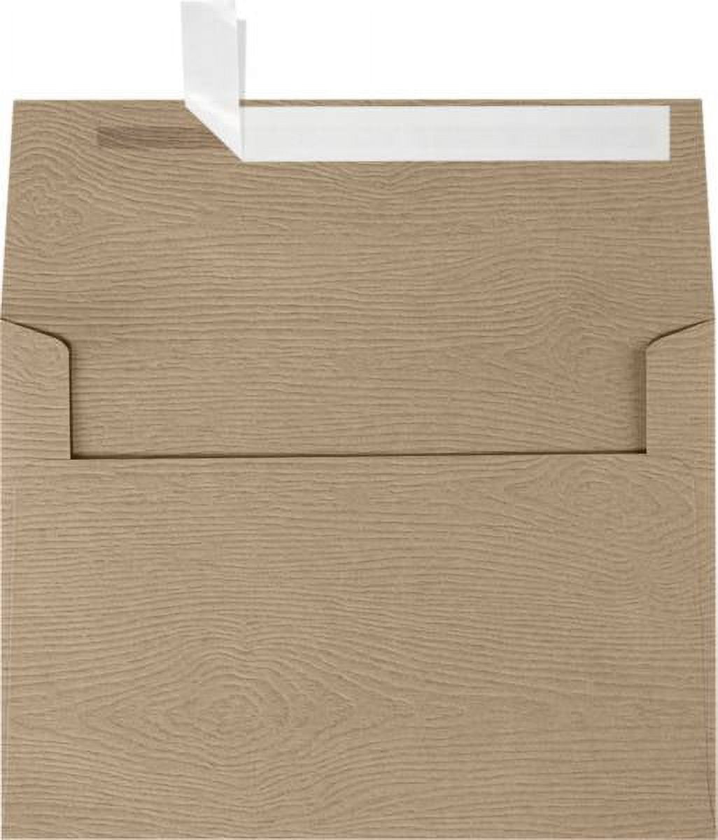 LUXPaper A7 Invitation Envelopes, 5 1/4 x 7 1/4, Oak Woodgrain, 1000/Pack