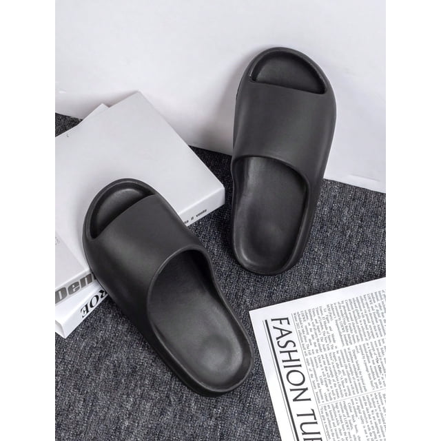 Women's New Style Simple Solid Color Lightweight Slip-resistant Eva Thick-soled Slippers For Beach, Indoor And Outdoor Use