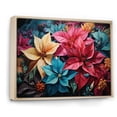 thumbnail image 2 of Designart "Burst of Poinsettia Blooms" Floral Floater Framed Wall Decor, 2 of 7