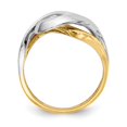 thumbnail image 2 of Auriga Fine Jewelry 14K Two-Tone Gold Swirl Ring for Women Size 6, 2 of 6