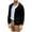 Black, variant on Herrnalise Fashion Men Casual Button Long Sleeve Casual Solid Coat Cardigan Blouse Black