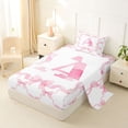 thumbnail image 2 of Erosebridal Cute Coquette Bowknot Twin Sheet Sets,Girls Pink A Alphabet Letter Bedding For Kids 3-Piece, 2 of 6