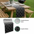 thumbnail image 5 of Morocco Black Table Runner - 60 Inch Long, Kitchen Dining Table Runner Dresser Scarves, Classic Geometric Abstract Gradient Farmhouse Decor for Coffee Tables Wedding Party Banquet, 5 of 8