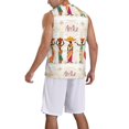 thumbnail image 2 of Honeii Black African Woman print basktball shirt for men and women, Unisex basketball jersey for Theme party-Large, 2 of 6
