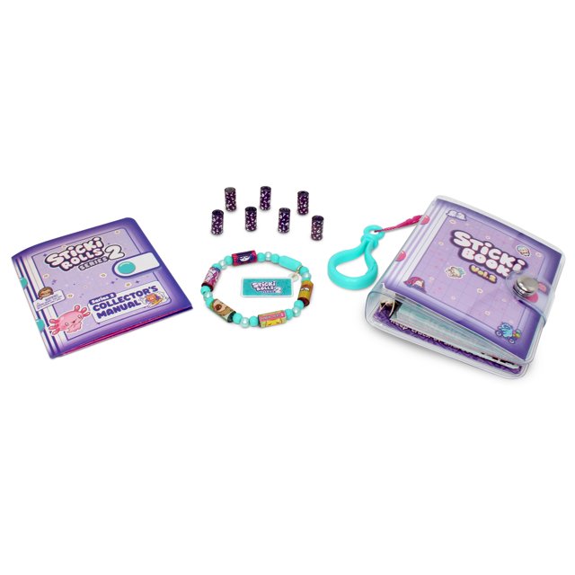Sticki Rolls Sticki Book - Wearable & Shareable Sticker Bracelet + Collection Book - 120 Mini Stickers - 50 Activity Pages - 1000+ Sticker Designs