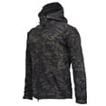 thumbnail image 3 of Chaqueta Soft Shell de piel de tiburón para exteriores para hombres y mujeres, chaqueta de montañismo táctica de camuflaje impermeable gruesa con forro polar para otoño e invierno, 3 of 7