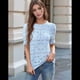thumbnail image 5 of Blusa de Verano para Mujer, con Encaje de Crochet, Ojales, Bordada, de Corta, Abullonada, Azul , XXL, 5 of 9