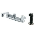 thumbnail image 3 of Kingston Brass GKB261SN Water Saving Magellan Centerset Kitchen Faucet with Canopy Handles, Satin Nickel, 3 of 4