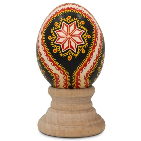 Star Authentic Blown Real Eggshell Ukrainian Easter Egg Pysanka3
