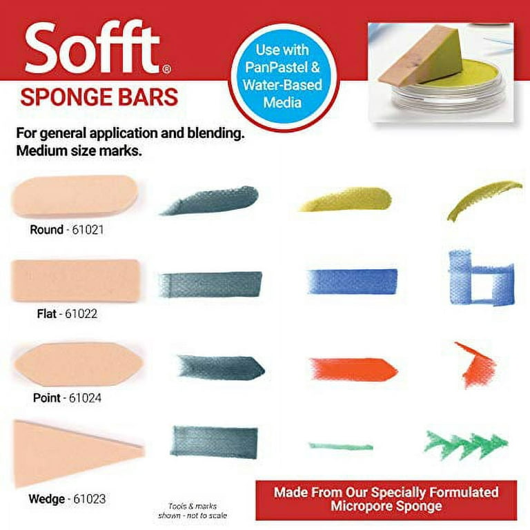 Sofft Tools, Art Sponges, Wedge Sponge Bar (3/Pkg.) - 879465002887