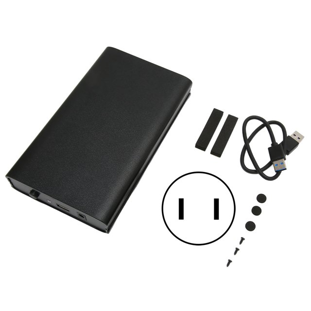 USB3.0 To SATAHDD Enclosure, External Hard Drive 110-240V Wide Compatibility 6Gbps Transfer Rate For Data For Laptop US Plug