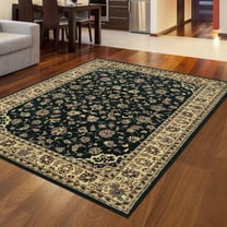 Radici USA 953 Casana Traditional Black Oriental Sarouk Area Rug (9'10" x 12'10")
