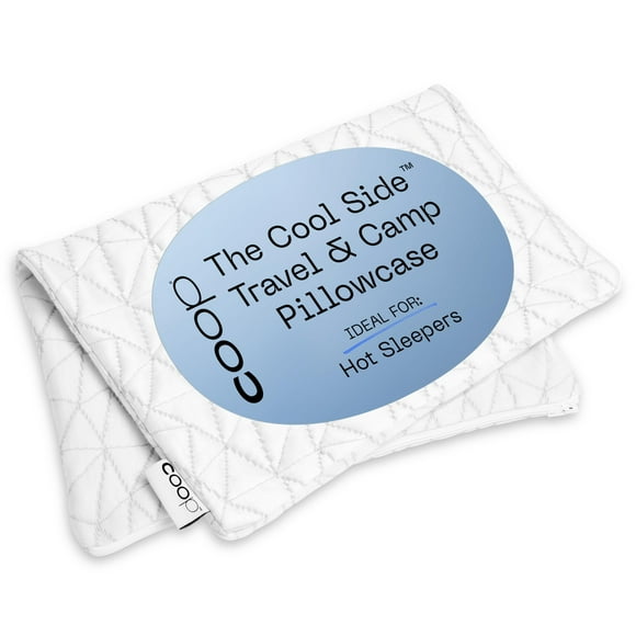 Coop Home Goods Cool Side Travel and Camping Pillow Case Cooling Pillow Cases for Hot Sleepers Two-Sided Pillow Covers Cozy Side & Cool Side Ultra Soft Lulltra Cool Technology