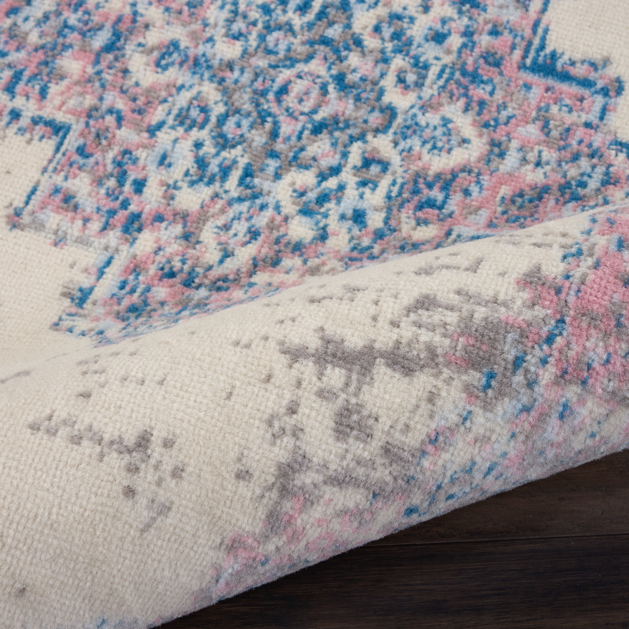 Nourison Grafix Persian Ivory/Pink 2'2" x 7'6" Area Rug, (2x8)