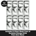 thumbnail image 3 of Rockstar Pure Zero Silver Ice Energy Drink, Sleek Can, 12 oz, 8pk, 3 of 7